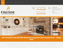 Tablet Screenshot of firesidehearthtoledo.com